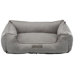 Panier pour chien Trixie Talis gris (80x60 cm) en polyester, lavable et antidérapant.