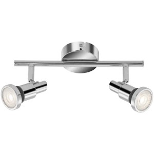 Briloner LED-Spotleuchte Flamo Chrom, 2-flammig, für Bad, dreh- und schwenkbar.