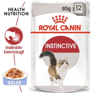 Royal Canin Instinctive cibo umido per gatti in gelatina, 12 buste da 85g.