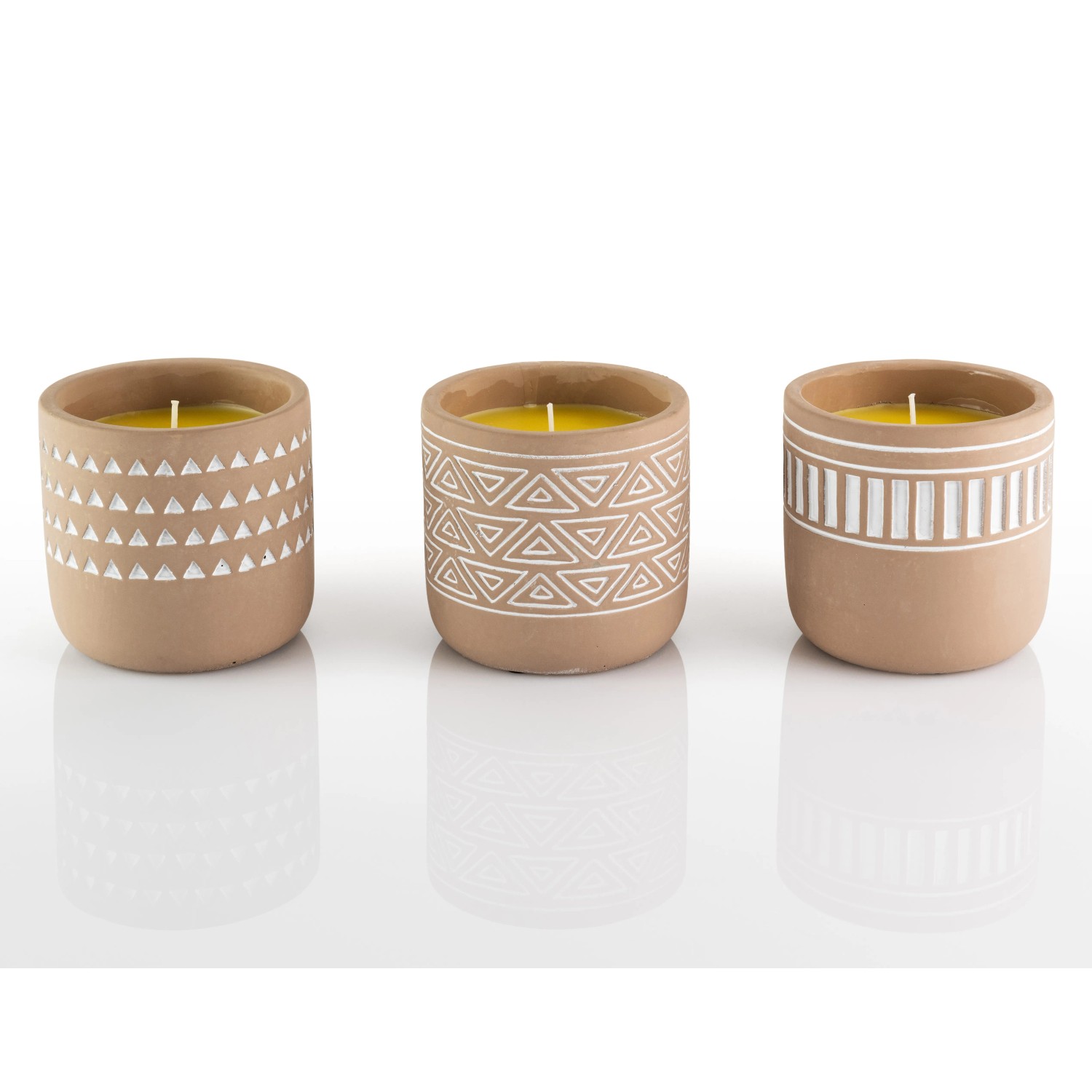 FlowerPower Bougie citronnelle Duro terre cuite 3 sortes Ø 10 cm / 1 pc