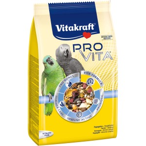 Vitakraft Pro Vita alimento per pappagalli 750g: Alimento principale con vitamine e minerali per pappagalli sani.