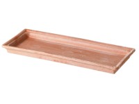 Deroma White Garden Sottovaso Terracotta Bianco argilla (HxLxP) 3,8 x 42,5 x 21