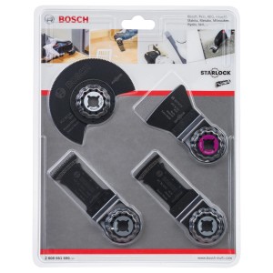 Bosch Boden-/Einbau-Set, 4-teilig, Zubehör für Multifunktionswerkzeuge.
