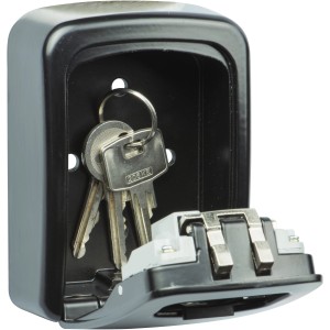 Coffre à clés Burg Wächter Key Safe 30 SB, ouvert avec trousseau de clés. Coffre de rangement pour clés.