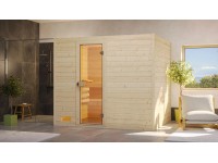 Weka Massivholzsauna Valida 4 Sparset Glastür Kompakt 9,0 kW