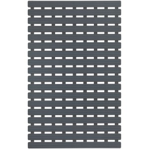 Tappetino per vasca da bagno grigio Wenko Arinos, 63x40 cm, con superficie antiscivolo e ventose per una presa sicura nella vasca.