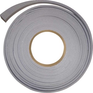 Ruban d'étanchéité gris en rouleau pour joints de portes et fenêtres.