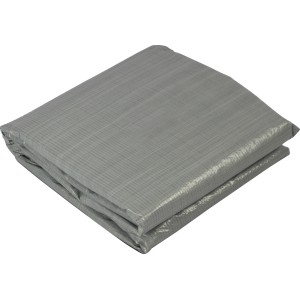 Tapis de sol de piscine EXIT gris plié 380x380 cm. Protège le fond de la piscine des dommages et de la moisissure.