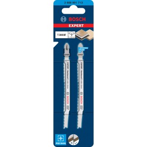 Lame per seghetto alternativo Bosch Expert T 308 BF per legno duro, 2 pezzi, per tagli puliti.