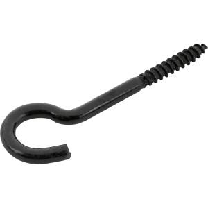 Deckenhaken Eng Gebogen Verzinkt Schwarz Ø 5,0 x 80 mm / 5 Stk.