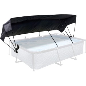 EXIT Pool Pare-soleil 300x200 cm, couverture de piscine noire pour piscines tubulaires.