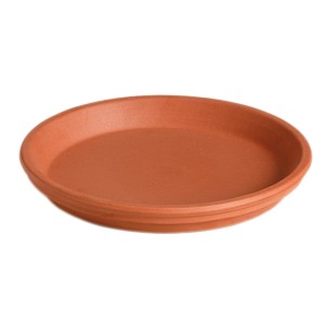 Sottovaso Deroma in terracotta rosso terracotta, Ø 41 cm, per vasi da esterno.