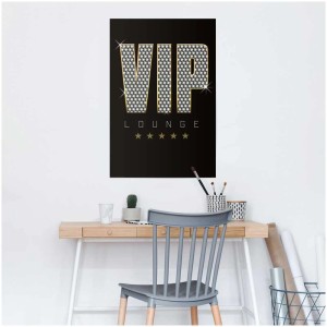 Maxi poster Vip Lounge, 61x91,5 cm. Affiche avec inscription VIP Lounge en or et noir.