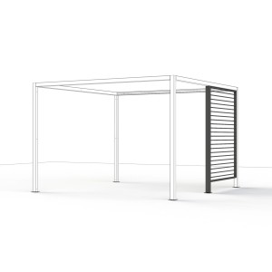 Siena Garden écran d'intimité pour pergola, 150x210 cm, anthracite, pour montage sur tonnelles et pavillons.