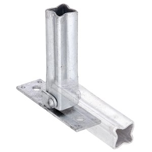 Support de main courante réglable, galvanisé à chaud, pour escaliers et rampes.