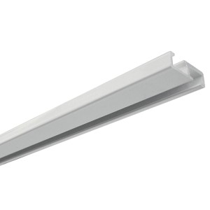 Binario per tende Gardinia in alluminio bianco, a 1 via, lunghezza 150 cm.