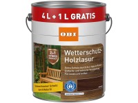 OBI Wetterschutz Holzlasur 2in1 Palisander 5 l