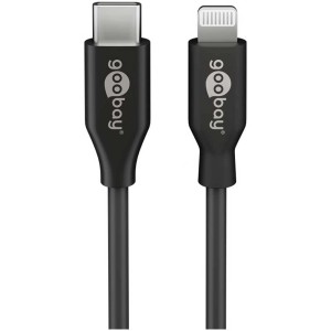 Cavo USB 2.0 nero: da Lightning a USB-C™, lunghezza 1m per Apple iPhone e iPad.