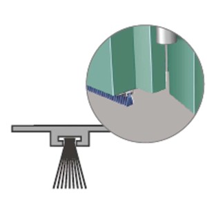 Brosse bas de porte anti-courant d'air DT132, hauteur de brosse 32 mm, pour joints de portes et fenêtres.