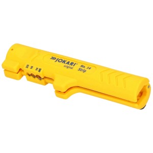 Spelacavi giallo per cavi da 4-13 mm, un utensile VDE.