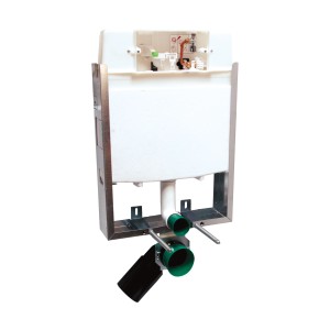 Sanitop-Wingenroth cassetta di risciacquo ad incasso per WC sospeso, set combinato SW 1000, con funzione di arresto del risciacquo.