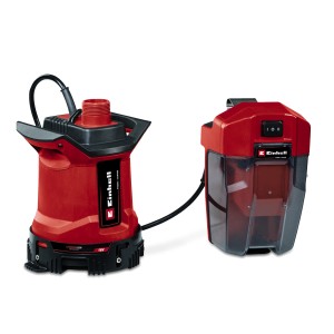 Pompe à eau sans fil Einhell Power X-Change GE-DP 18/25 LL Li Solo avec boîtier de batterie.