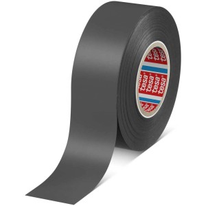 Ruban adhésif Tesaflex Premium en PVC, noir, largeur 30mm, sur rouleau.