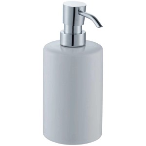 Dispenser sapone bianco Diaqua® Mix & Match con pompa cromata per bagno e cucina.