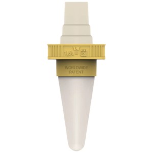 Hozelock Aquasolo dispositif d'arrosage taille L, cône en céramique jaune pour plantes en pot.