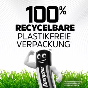 Batterie Energizer Alkaline Power AAA, confezione da 24 in imballaggio riciclabile.