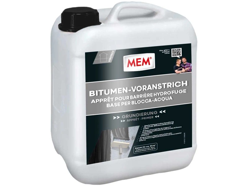MEM Voranstrich 5L: Optimale Haftung für Bitumenabdichtungen MEM Voranstrich 5L: Optimale Haftung für Bitumenabdichtungen