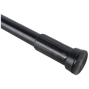 Barre de douche MSV Brilliant noire extensible (70-120 cm) en acier inoxydable.