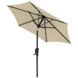 Doppler Kurbelschirm Life 180 Lift Sand, Ø 180 cm, mit Kurbelmechanik und Knickfunktion.