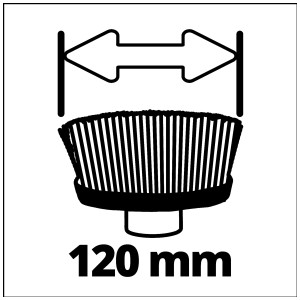 Einhell Spazzola Soft 120/50 per spazzola per superfici Picobella, accessorio per utensili da giardino.