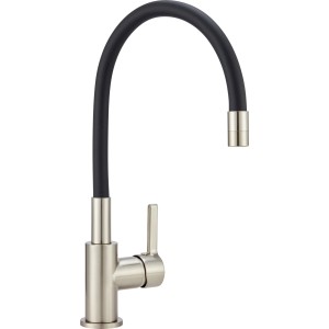 Miscelatore cucina baliv KI-1990 nero con bocca flessibile e monocomando.