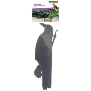 Windhager Gartenfigur Rabe, 37 cm, schwarz, zur Vogelabwehr und Gartendeko.