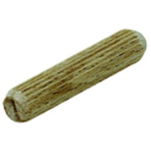 Cheville à bois rainurée, 6x30 mm, adaptée aux assemblages de bois.