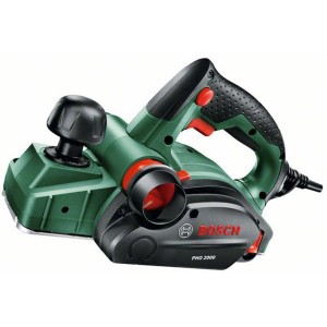 Pialla elettrica Bosch PHO 2000: pialla a mano verde e nera con lama Woodrazor.