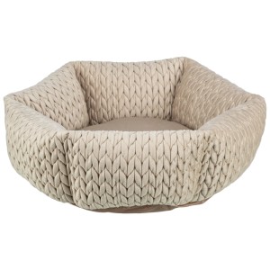 Panier rond pour chien Trixie Livia en polyester couleur sable, Ø 50 cm.