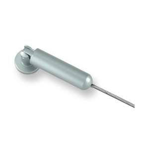 Gardinia Set tendifilo Race, argento opaco, dettaglio supporto e filo.