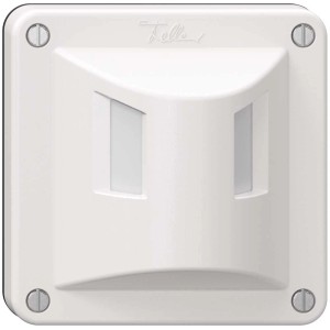 Rilevatore di movimento bianco Feller Nevo Pirios 180 R 1 canale IP55 per montaggio a parete.
