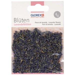 Confezione di fiori di lavanda (4g) per creare sapone e bombe da bagno.