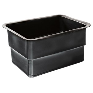 Vaschetta per laghetto Heissner PE nera, rettangolare, con capacità di 110 l.