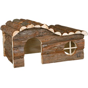 Trixie Casa Hanna Natural Living in legno naturale, 43x22x28cm, per piccoli animali come rifugio.