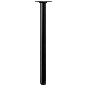 Gamba per tavolo Hettich nera, rotonda, Ø 30 x 400 mm, per costruzione mobili.