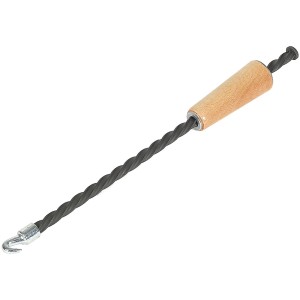 Legalacci per cemento armato tipo 90, lunghezza 385 mm, con manico in legno e gancio per tondo per cemento armato e rete elettrosaldata.