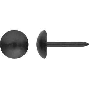 Clous de tapissier noirs LUX, 9 mm, galvanisés, lot de 40 pour rembourrage de meubles.