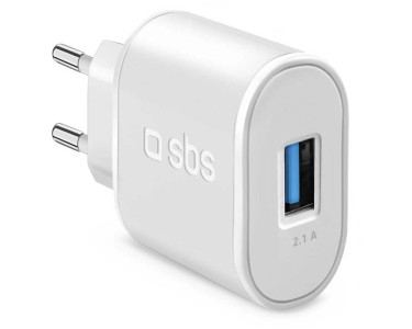 SBS Caricabatterie da viaggio Micro-USB con connettore UE 2'100 mAh