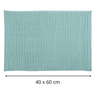 Tappeto da bagno MSV Chenille verde pastello, 40x60 cm. Tappetino morbido con rivestimento antiscivolo.