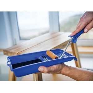 Kit de peinture lasure LUX, 4 pièces, avec bac à peinture, rouleau et monture pour lasurer.
